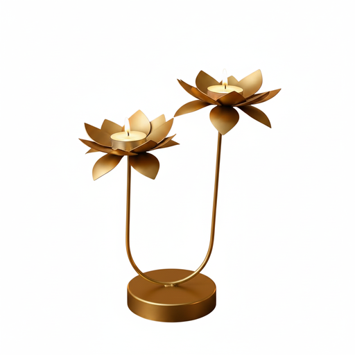 Voncasa Lotus Mercury Votive Candle Holder for Table