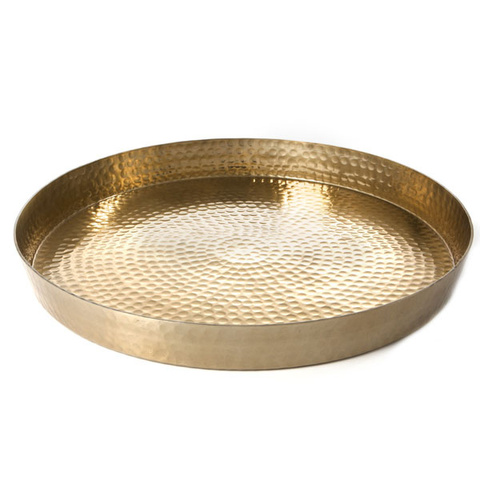 Copper Metal Decorative Tray 29cm Rose Gold