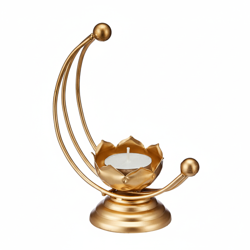 Gold Designer Metal Tealight Candle Holder for Gifting and Home Décor